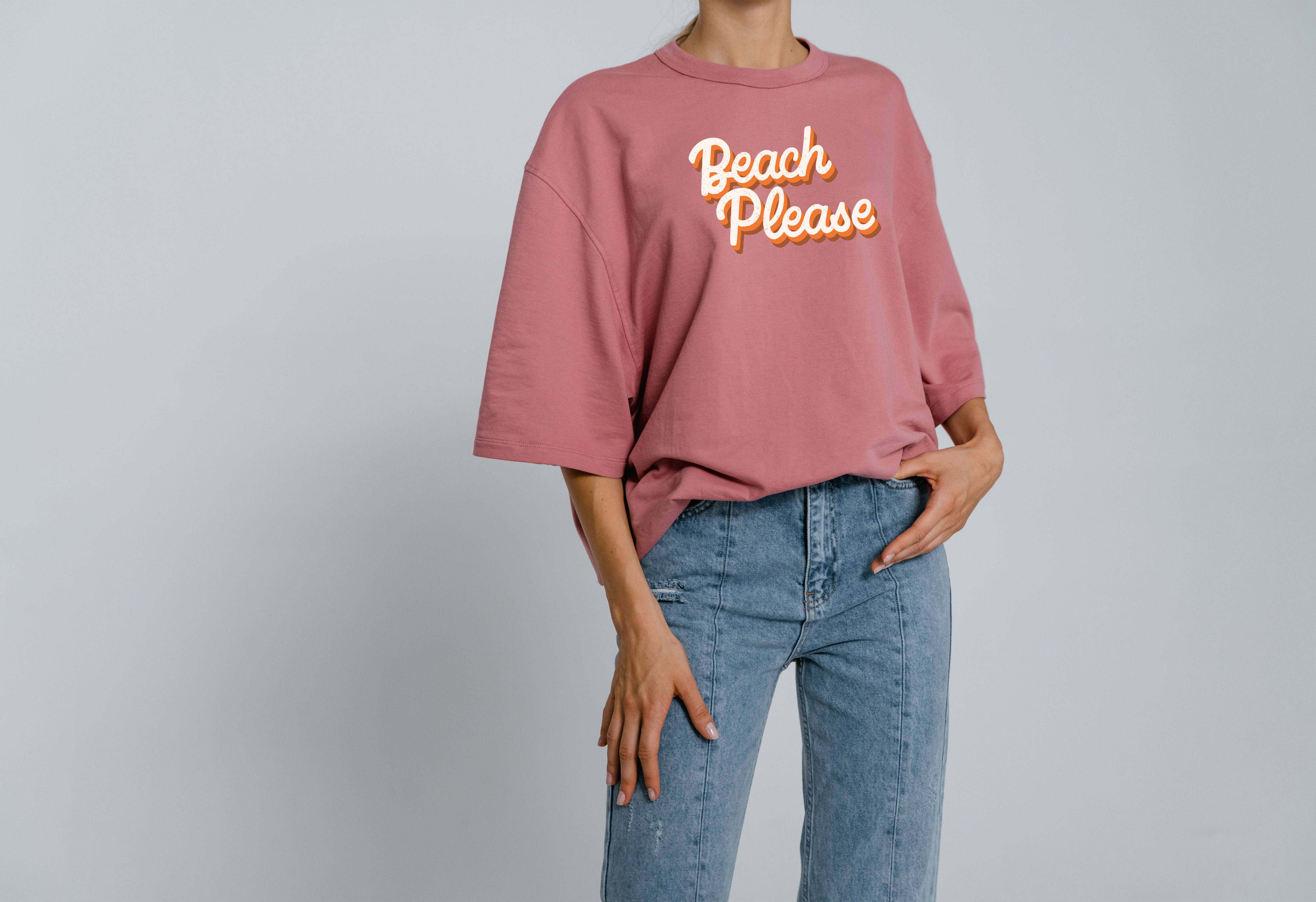 Person wearing a custom printed t-shirt