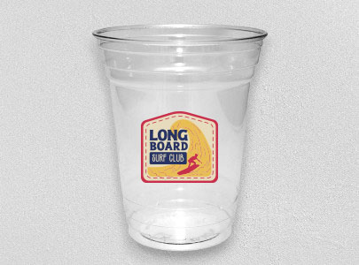 Custom imprinted 16 Oz. Soft Sided Plastic Cup for San Diego, CA with a local business logo