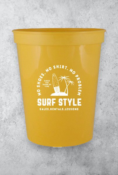 Custom imprinted 16 Oz. Plastic Stadium Cup for San Diego, CA with a local business logo